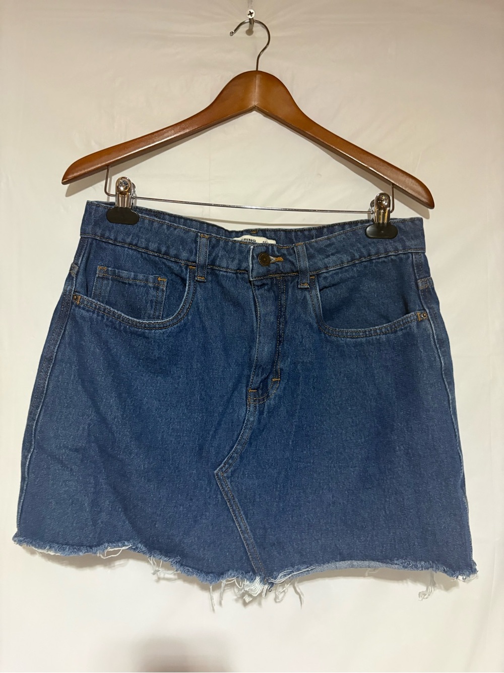 Classic Blue Denim Mini Skirt by Hering